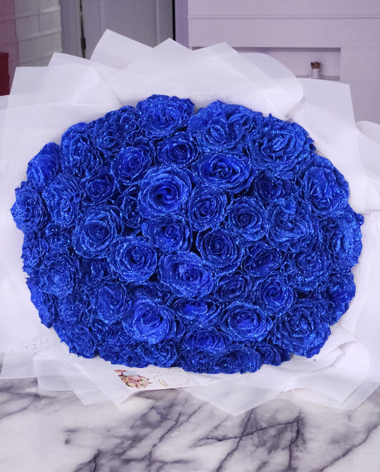Glitter Blue Bouquet