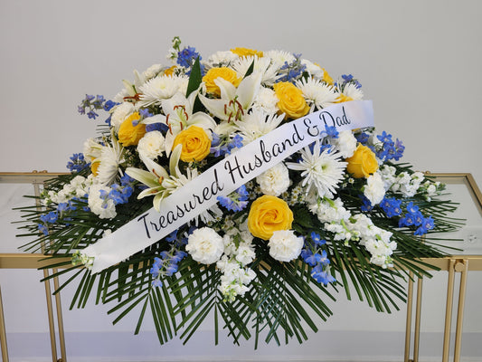 Treasured Always Casket Cover
